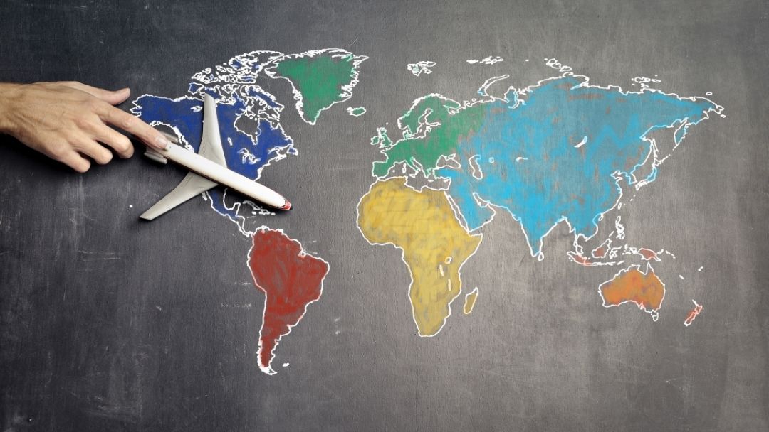 Mapa COVID de restricciones de viaje internacional por país de KAYAK